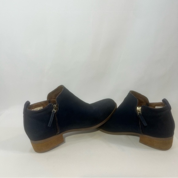 Toms Deia Ankle Booties Womens 10
Blue Suede Zip Stacked Heel Toms Round - Picture 4 of 11
